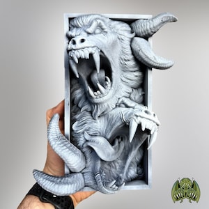 Demon Book Nook | Fantasy Booknook | Book Lovers | Bookworm Gifts | Bookish | 3D Printed | Fantasy Fans | Book Shelf Insert