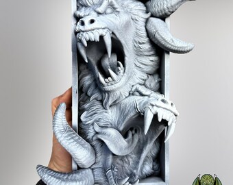 Dämonenbuchecke | Fantasie-Buchecke | Buchliebhaber | Bücherwurm Geschenke | Bücherwurm | 3D Gedruckt | Fantasie Fans | Bücherregal einfügen