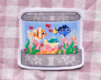 Sticker - Retro fishtank
