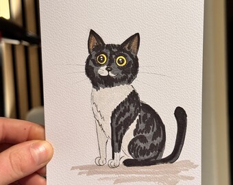 Vykortsset / A6 – Kattillustration | Utskrivet från en original alkoholpennateckning (skannad) | 300 g/m² / Set om 3, Set om 5, Set om 10