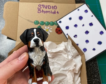 Personlig figur av husdjur i polymerlera (7-9 cm) | Handgjord