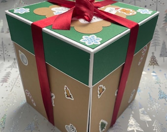 Gör-det-själv-adventskalender TOM kartong – färdigmonterad (24 fack) | handgjord | bara applicera klistermärken