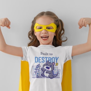 Cute Baby T-Shirt - Built to Destroy Infant Tee, Fun Kids Apparel, Baby Birthday Gift, Toddler Playwear, Unique Baby Shower Gift