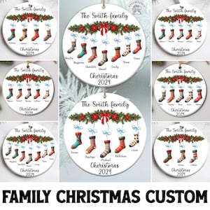 Your Own Name Ornament Designs, Personalized Family Stocking Sublimation Designs, Family Christmas Ornament Bundle Png, Commercial Use&quot;