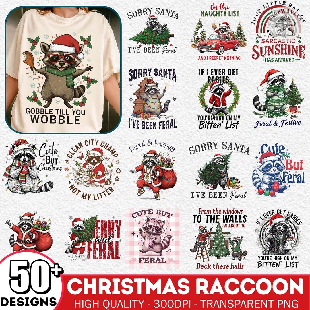50+ Cute Raccoons Png Bundle, Funny Raccoons Png Bundle, Racoon Meme ...