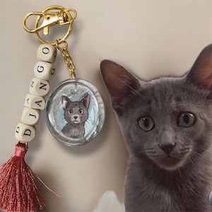 Personalized key ring for cat/dog, gift idea or in tribute to your pet