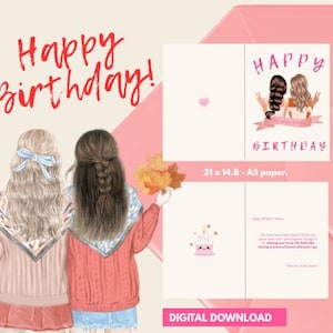 Birthday Card For Bestfriend Printable Bestie Birthday Card Birthday Card For Her  Card For My Bestie Digital Download Bestfriend Birthday