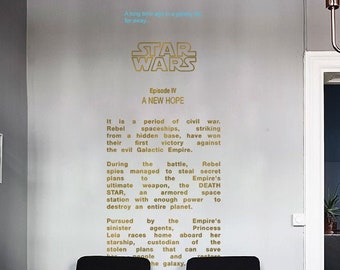 star wars opening crawl wall decal