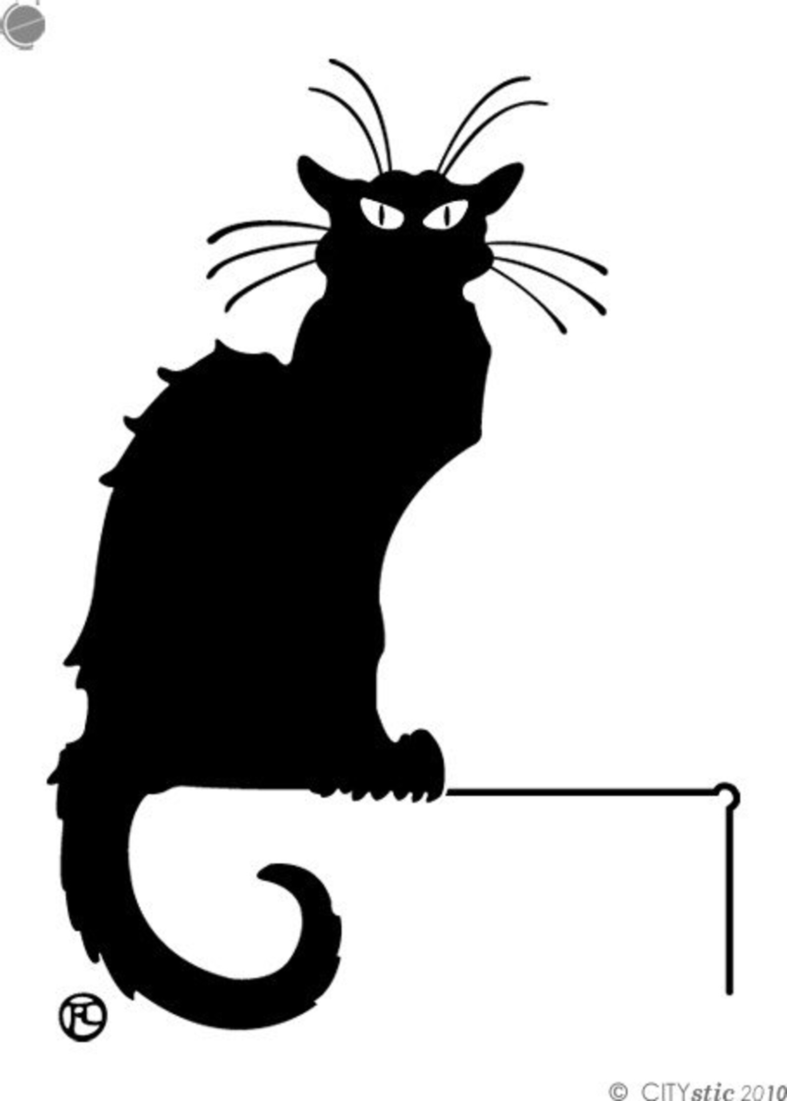 BLACK CAT DECAL Toulouse Lautrec Black Cat steinlen. Paris Etsy