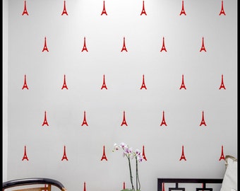 Eiffel Tower Wall Decal Set: Paris Icon Vinyl Stickers