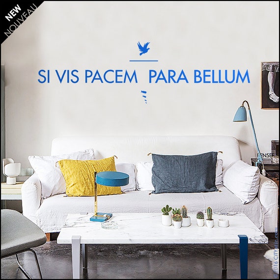 Si Vis Pacem Para Bellum Wall Decal Latin Famous Quote Etsy