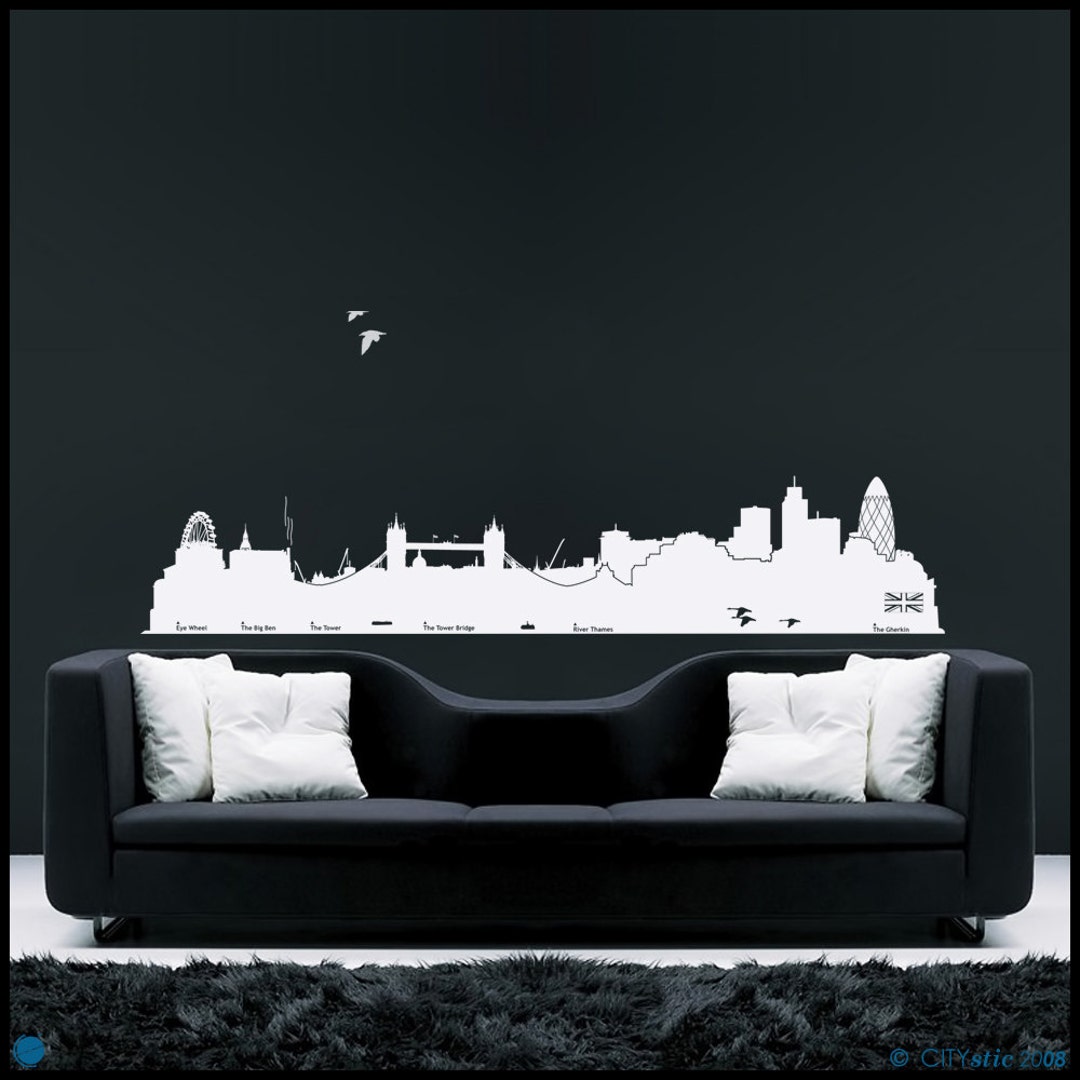 LONDON WALL DECAL London Skyline With Big Ben Tower Etsy