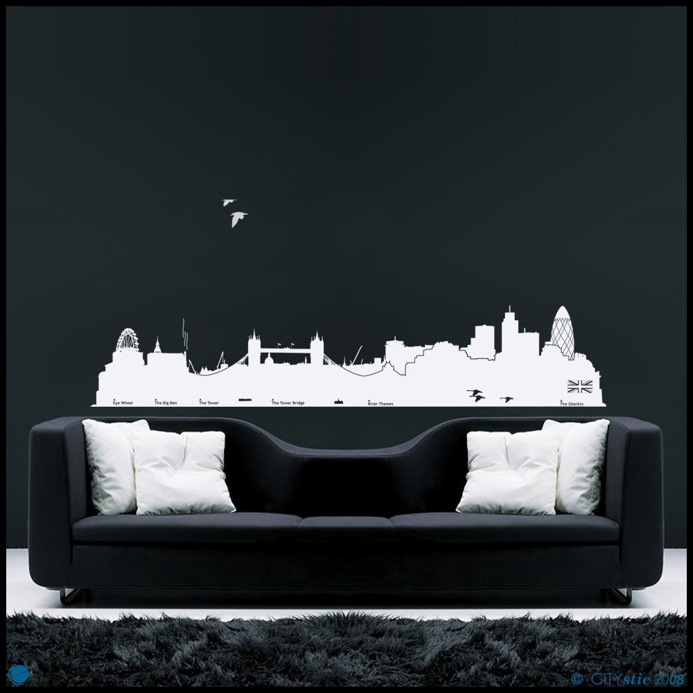 London Skyline Big Ben UK England Travel Decor Home Wall Decal Sticker SK1 London Skyline Big Ben UK England Travel Decor Home Wall Decal Sticker SK1