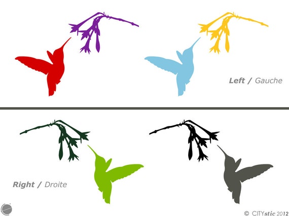 Petit Oiseau Un Colibri Qui Sapprête à Butiner Du Nectar Dune Fleur Sticker Mural