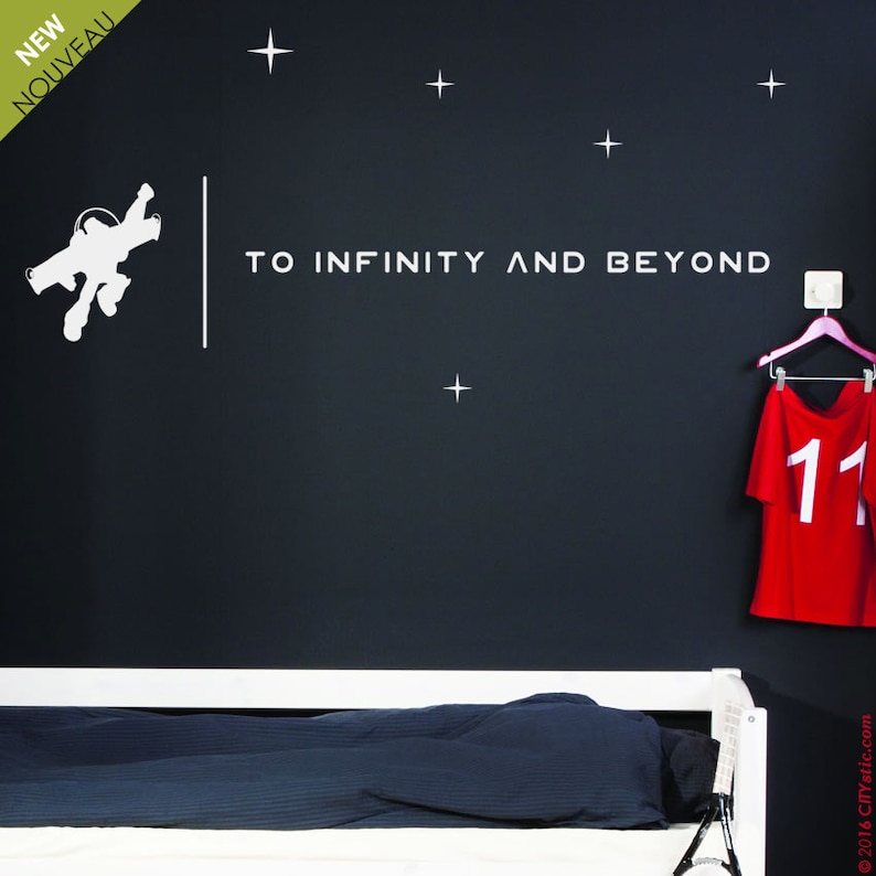 Buzz Lightyear 'to Infinity' Wall Decal: Toy Story Inspired Kids Decor ...