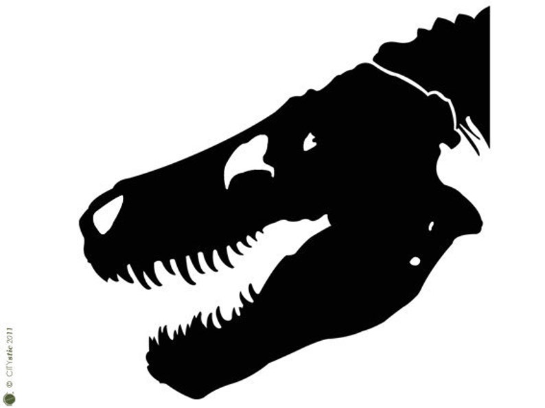 On Sale DINOSAUR WALL DECAL : T-rex Skeleton Head With Teeth - Etsy