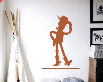 Toy Story Woody Silhouette Wall Decal: Cowboy Playroom Decor