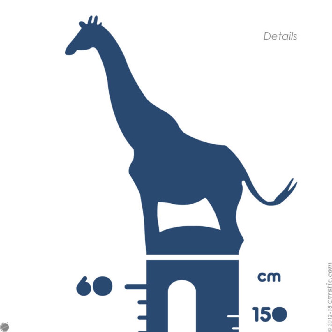 KIDS WALL DECAL Metric Feet Child Growth Height Chart Etsy