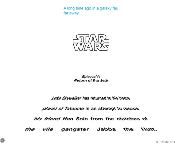Star Wars Wall Decal Star Wars Episode Vi Return Of Etsy Denmark