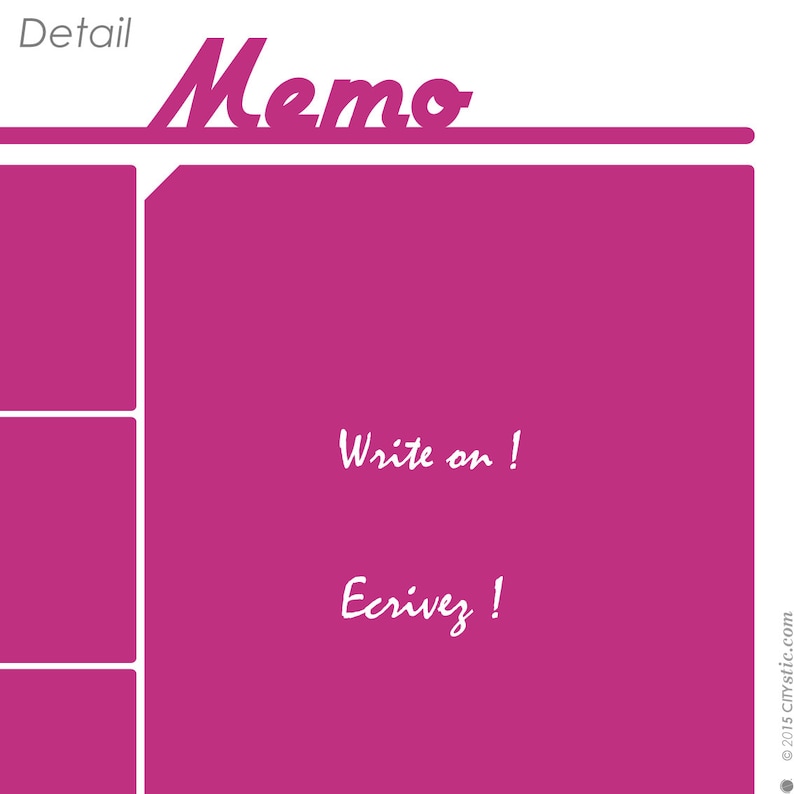 Chalkboard Monthly Wall Calendar With Memo Year Spot. Liquid - Etsy