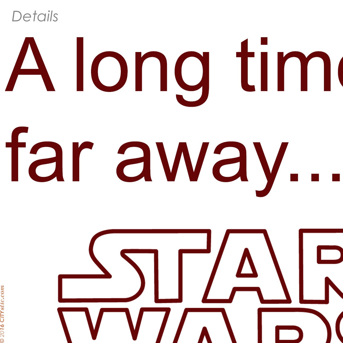 Star Wars Decal Quote : 'A Long Time Ago in a Galaxy Far - Etsy