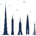 Christina Merchant reviewed World Skyscrapers height comparison decal - Burj Khalifa decal - Empire State building decal - Architecture wall decal - Chicago New York