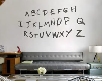 Stranger Things Inspired Alphabet Wall Decal: Separate Lettering