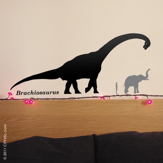 DINOSAUR : Brachiosaurus with Elephant & Human comparison Etsy.