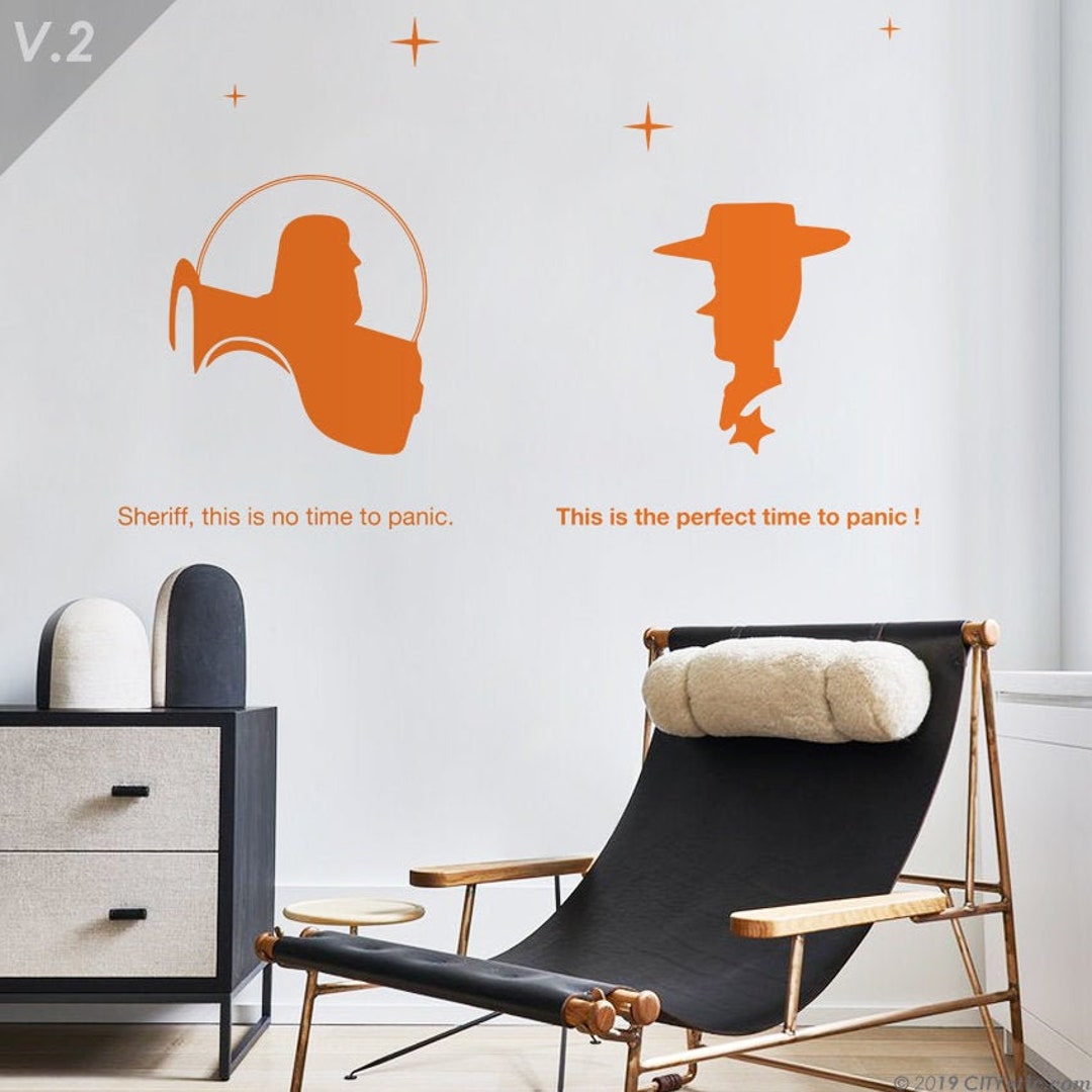 Woody and Buzz Quote Decal : 'time to Panic'. V2 Toy Story Inspired - This Is The Perfect Time To Panic