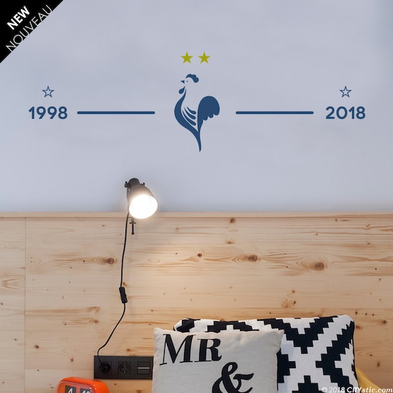 French Football World Cup 2018 Wall Decal: Two Stars Tribute