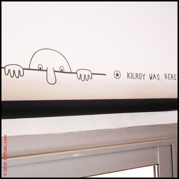 USA :  "Kilroy was here" graffiti from WWII as seen on Washington Memorial - Wall decal