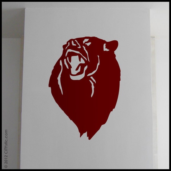 ANIMAUX : Une tête d'ours "empaillé" - STICKER MURAL