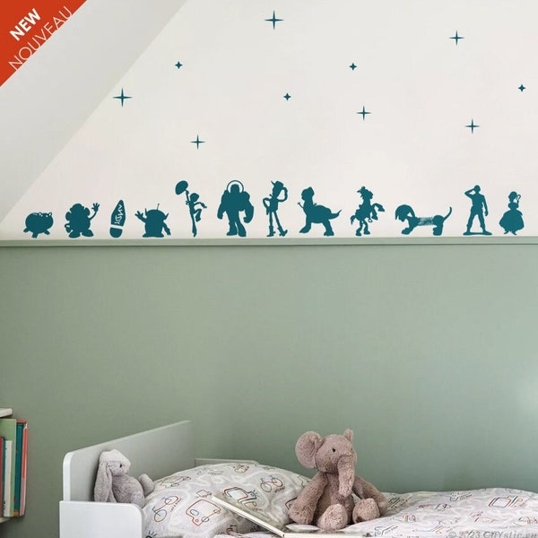 Toy Story characters wall decal - Toy Story wall sticker - Buzz - Woody - Jessie - Mr Potatoe - Cartoon wall decal - Toy Story heroes decal