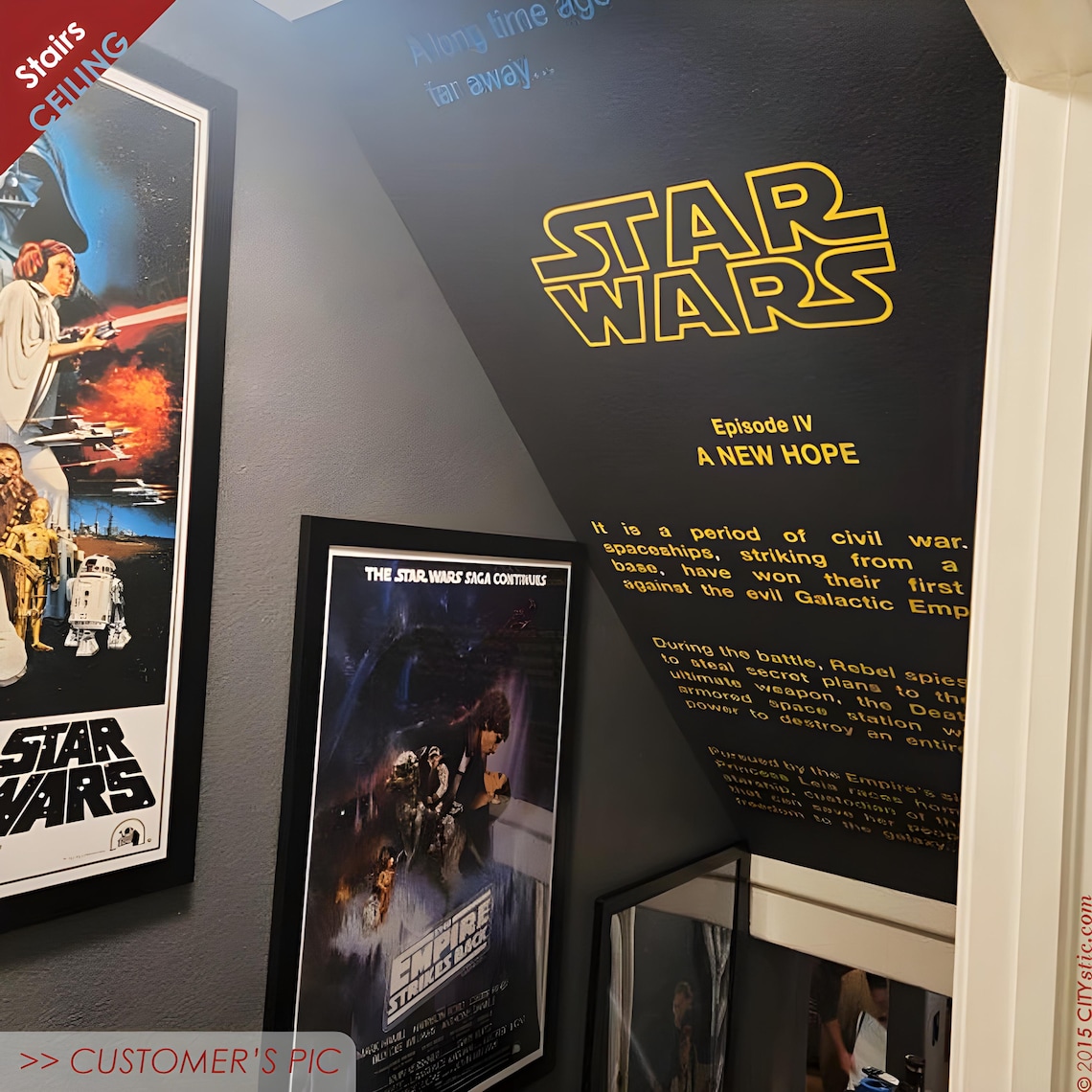ANH Full Crawl Quote Star Wars Stairwell Decal 2