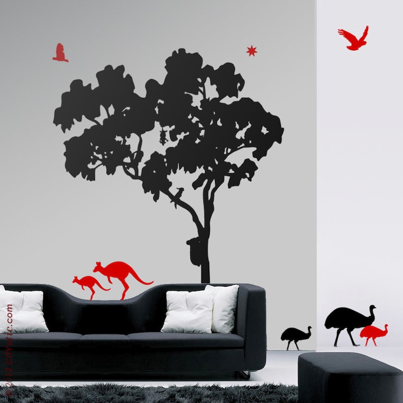 Gum Tree WALL DECAL Gum tree Eucalyptus animals Etsy
