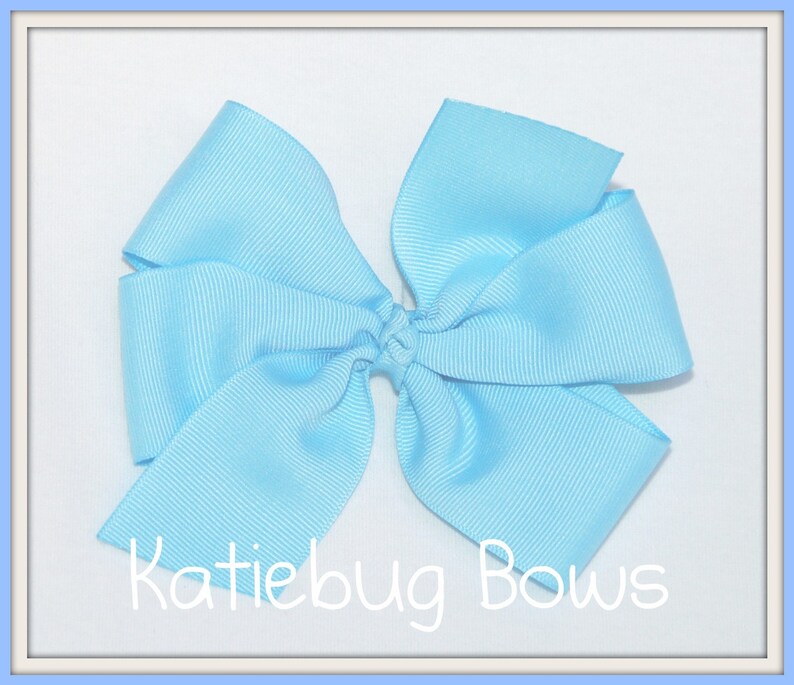 Solid Pinwheel Bow Lot  Pick 3 Extra Large Hair Bows  image 3