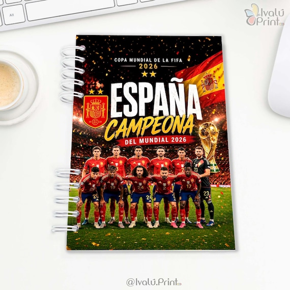 Agenda Somos Campeones del Mundo 2026, Cuaderno, Libreta, Regreso a Clase, hecho a mano, Tamaño A5, Tapa dura, hojas 90g, Planificador
