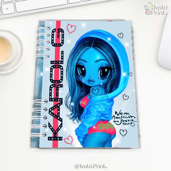 Karol G, Agenda NMADST, Fatty, Cuaderno Libreta hecho a mano, Tamaño A5, Tapa dura, hojas 90grs, Planificador