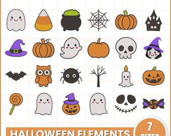 Mini Halloween Embroidery Designs, Halloween Set Embroidery, Cute mini ghost, Pumpkin, Bat, Witch, Candy Embroidery Design, Halloween Bundle