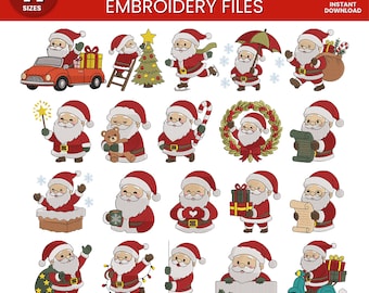 Santa Embroidery Design, Christmas Embroidery Machine Pattern, Santa Claus, Holiday Embroidery Design