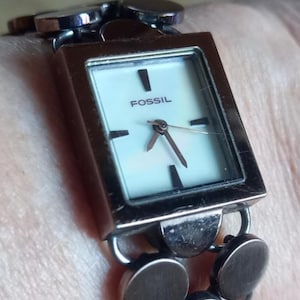 Fossil Silver Tone Women's Rectangle Watch