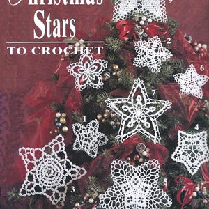 Stars and Snowflakes Crochet pattern, Instant download, PDF, Mobile decoration, Christmas ornament