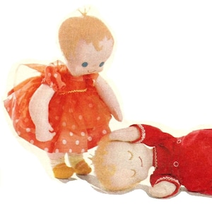 Modello di cucito per bambola, download immediato, vintage anni '50, bambola alta 14 pollici, PDF con dieci modelli di vestiti per bambole