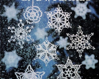 Crocheted Snowflakes - vintage patterns tested 1983