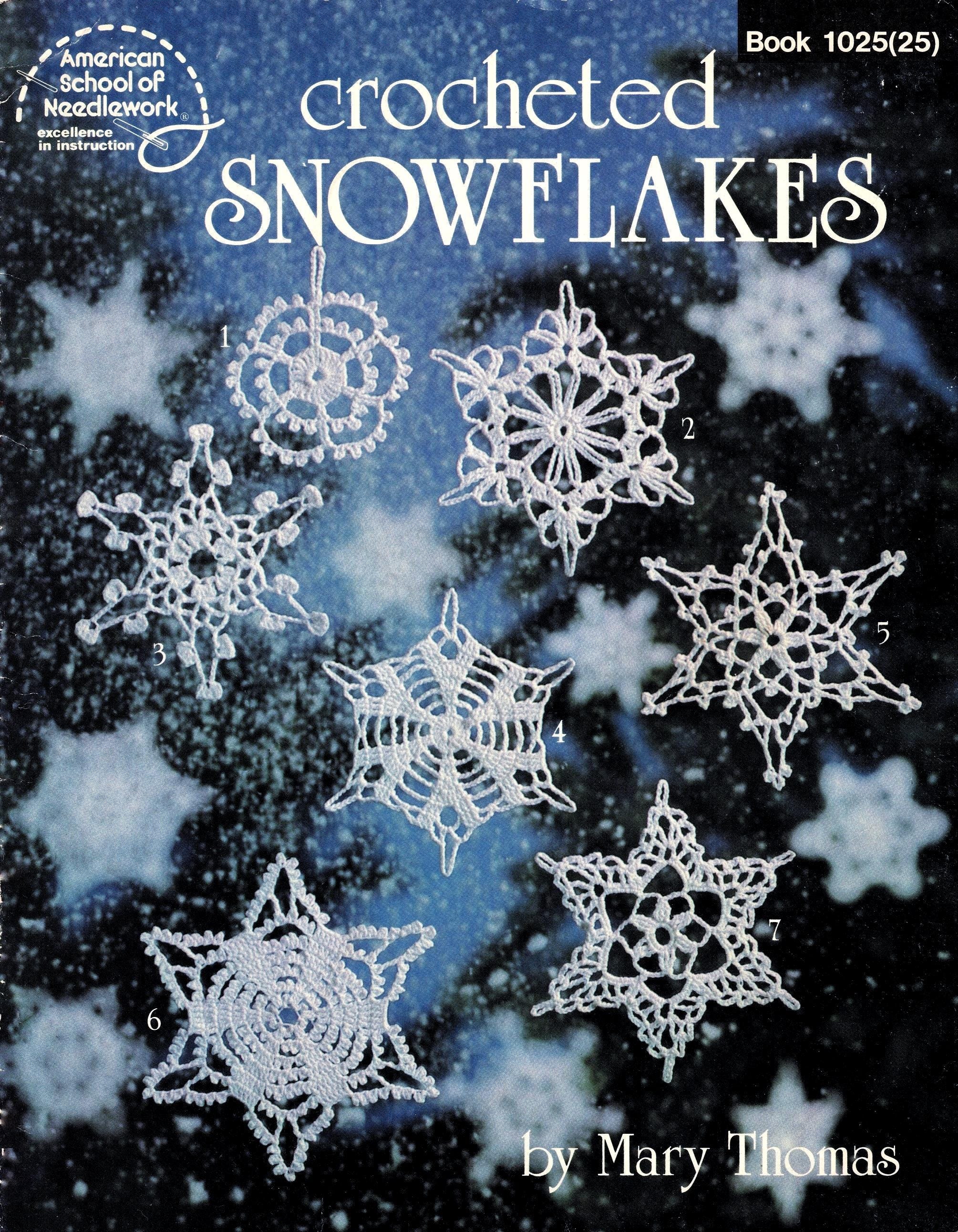 Vintage Christmas Crochet Patterns for Decorating and Gifting 2 Crocheted Snowflakes vintage patterns tested 1983