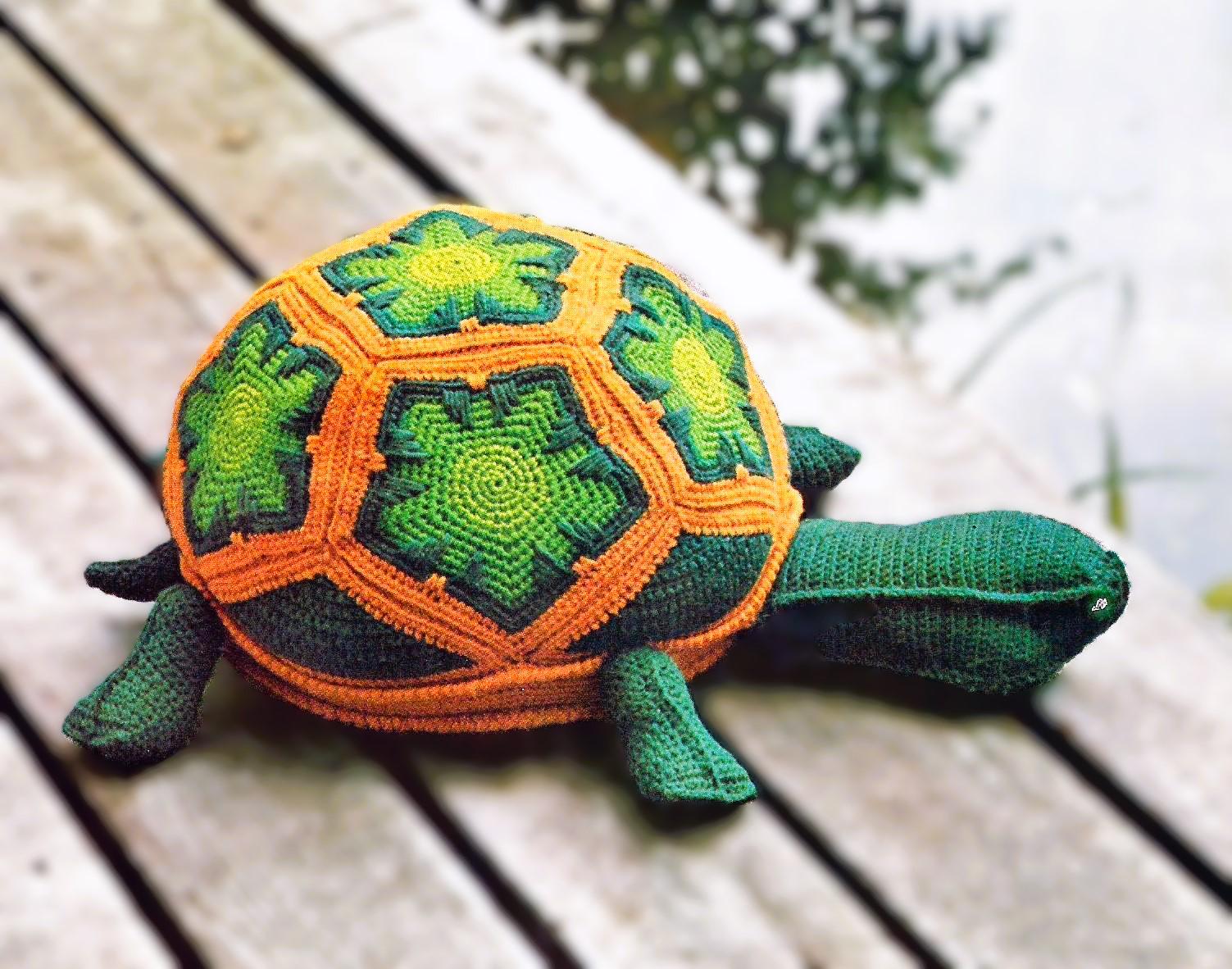 Turtle Pillow and Toy Crochet Pattern 1970's Vintage - Etsy