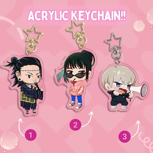 Jujutsu Kaisen Keychains | Chibi - Choso, Maki Zenin & Toge Inumaki