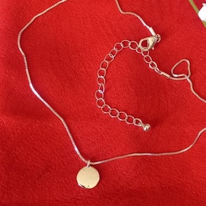 Vintage Gold Dainty Minimalist Circle Pendant Necklace