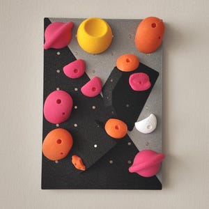 DIY Mini Bouldering Wall Magnet - Desk Toy Perfect Gift for Rock Climbers/Boulderers - Comes with Climbing Holds