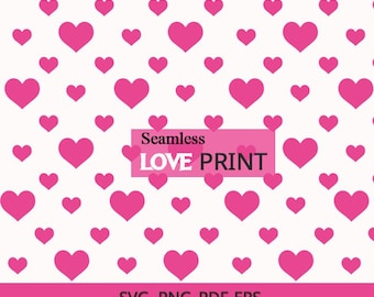 豪華なハート柄 SVG、シームレスな花柄デザイン (PNG)
